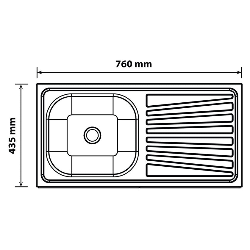 Stainless Steel Sink 45*76 Drop In