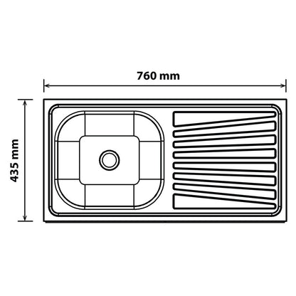 Stainless Steel Sink 45*76 Drop In