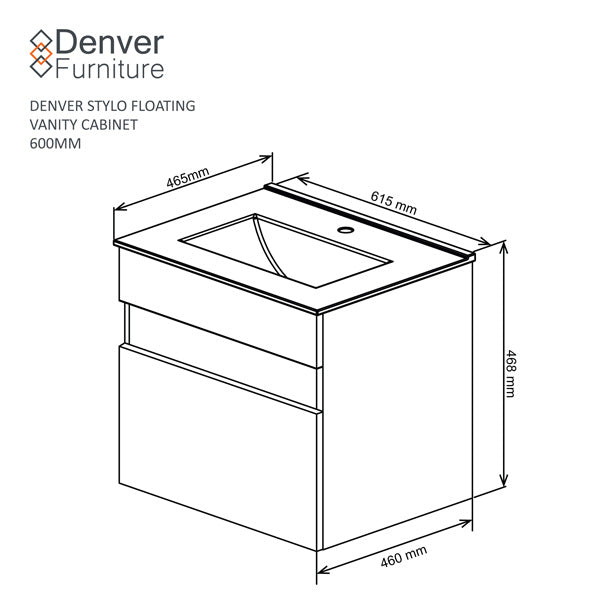 Denver stylo floating Bathroom Vanity | Chobe