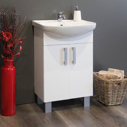 Valenti Bathroom Furniture | Estillo Bathroom Vanity Cabinet | Matt White