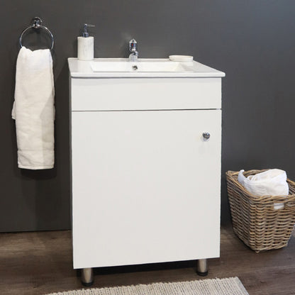 Stylo Bathroom Vanity Cabinet | Free Standing | White