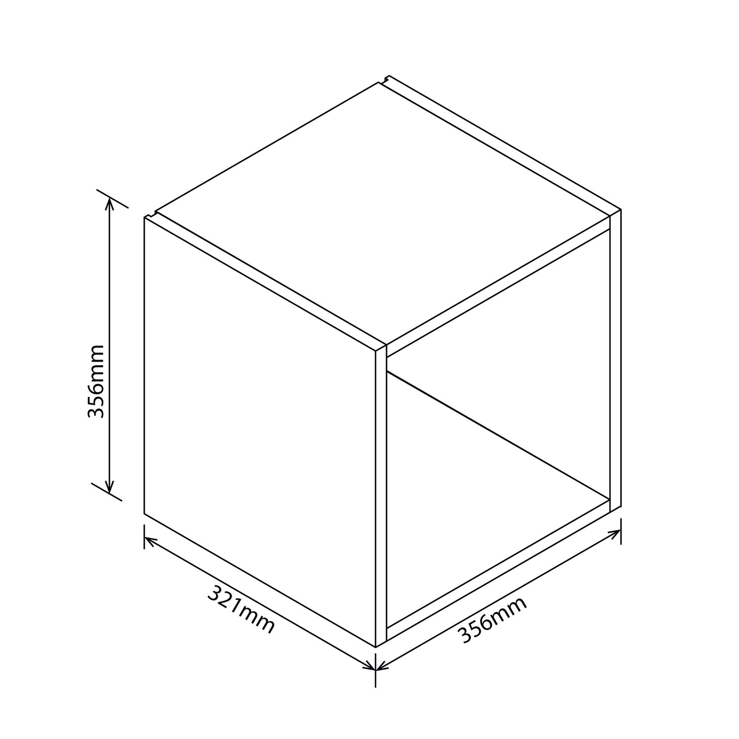 CUBEO Home Storage Cube - 1 Box With Door | White