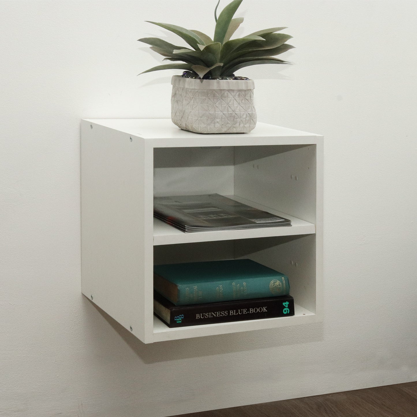 CUBEO Home Storage Cube - 1 Box With Shelf | White