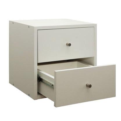 CUBEO Home Storage Cube - 1 Box With 2 Drawers | White