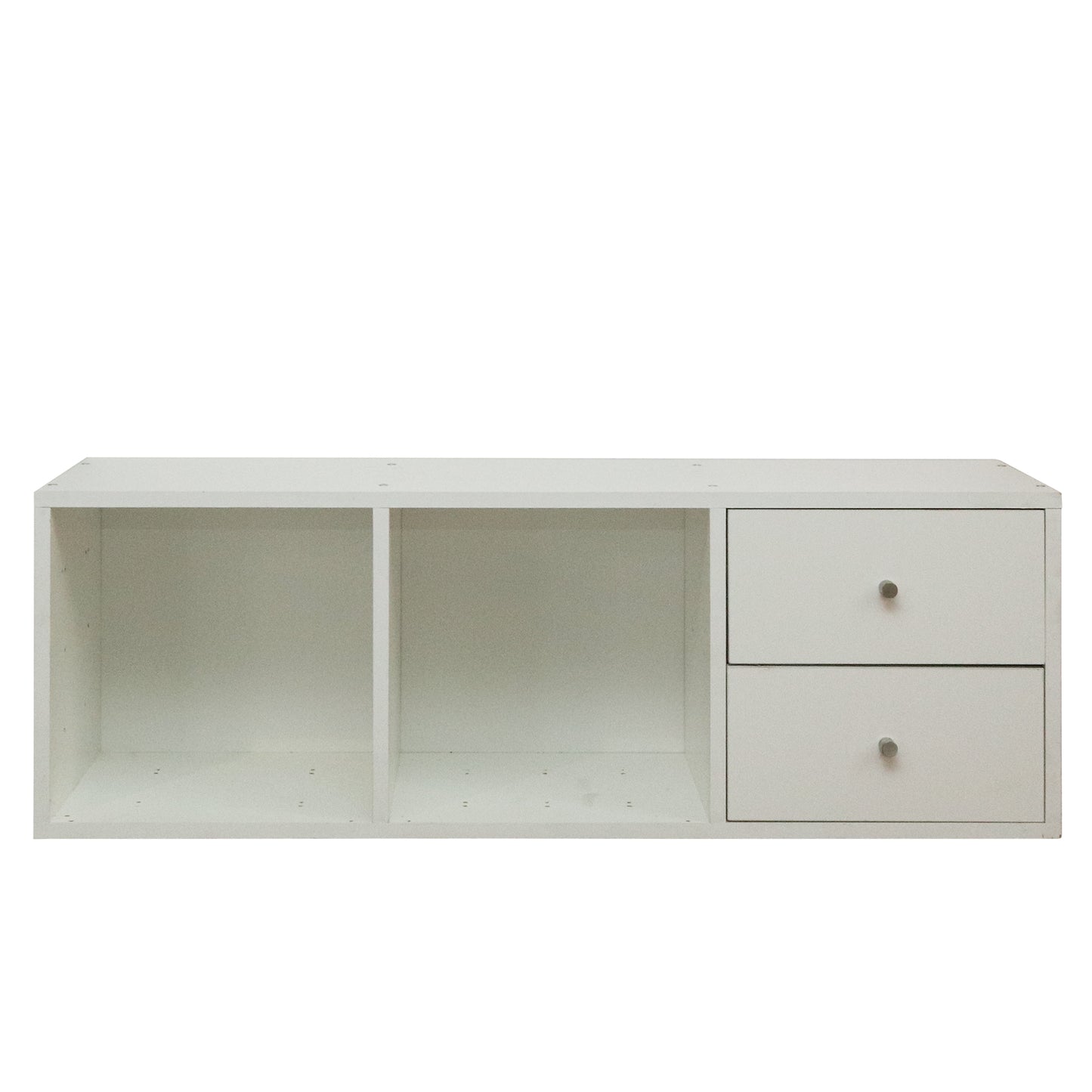 CUBEO Home Storage Cube-3 Box With 2 Drawers | White