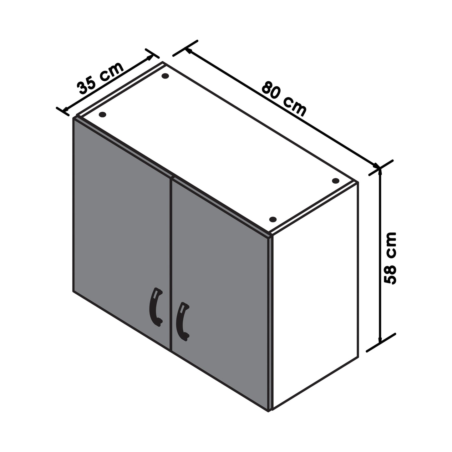 Denver Modul Std 800 Wall 2 Door Vermont Slate