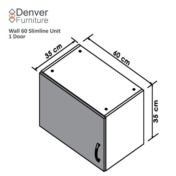 Denver Modul Std 600 Wall Hob 1 Door Vermont Slate