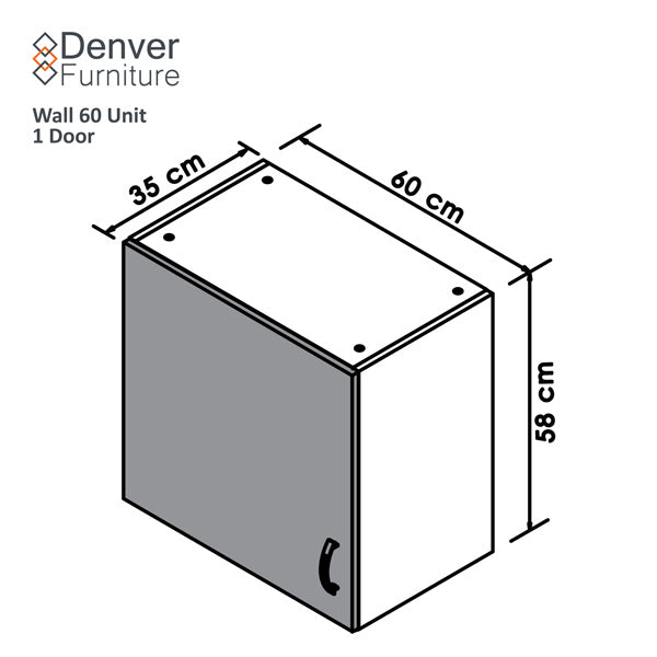 Denver Modul Std 600 Wall 1 Door White