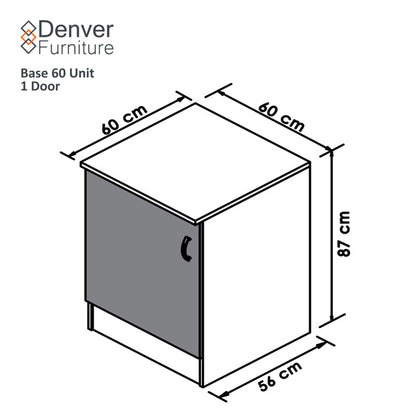 Denver Modul Std Base 600 1 Door Vermont Slate