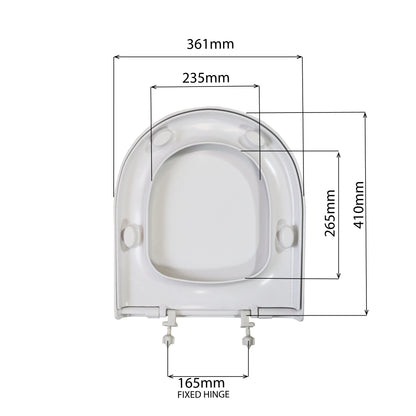 Parker Compact Toilet Seat | White | Plastic Hinge