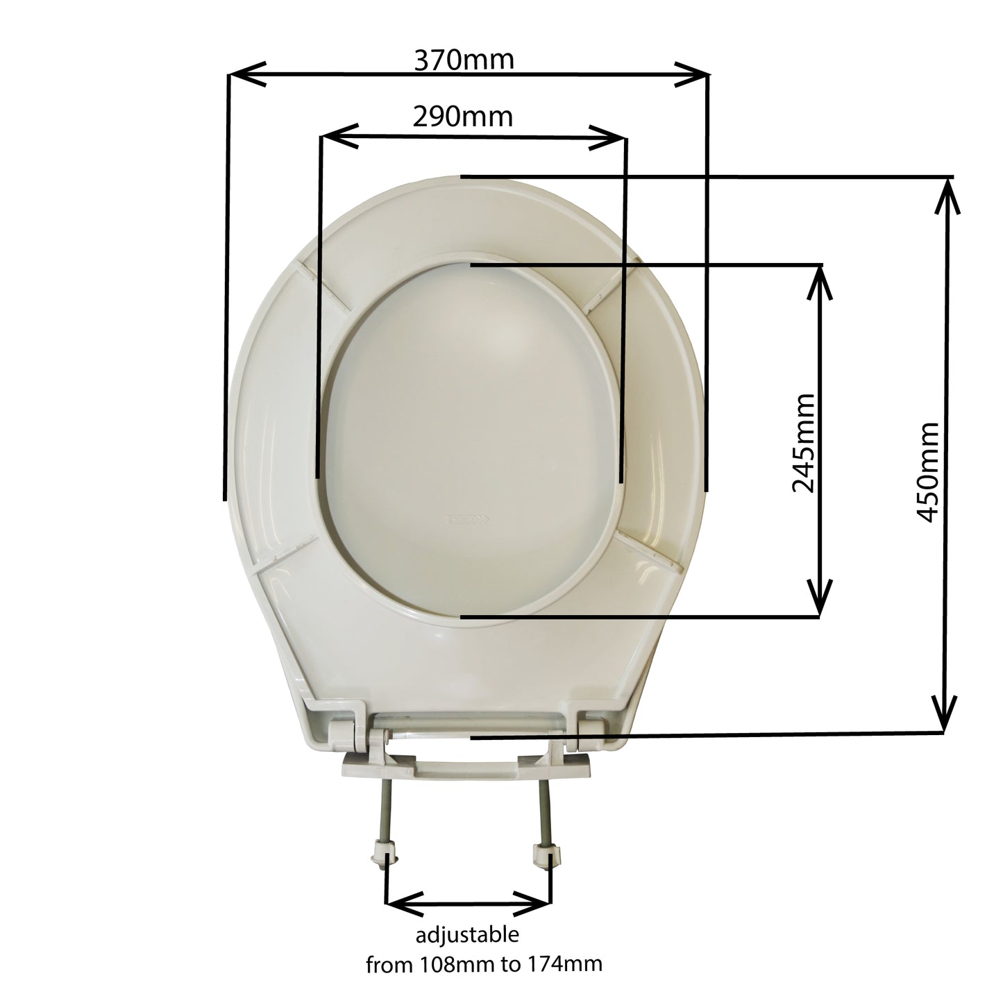 Parker Evolution Heavy Duty Toilet Seat Set White