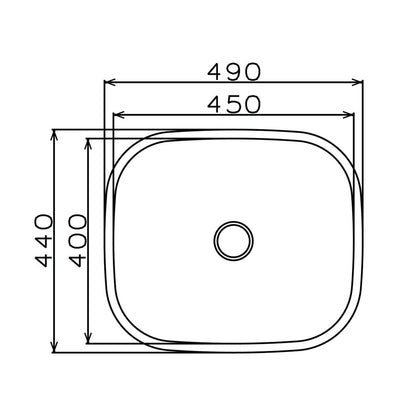 Parker Stainless Kitchen Sink |  AS193 Linen Stainless Steel Sink Square 450Mm | Under Mount