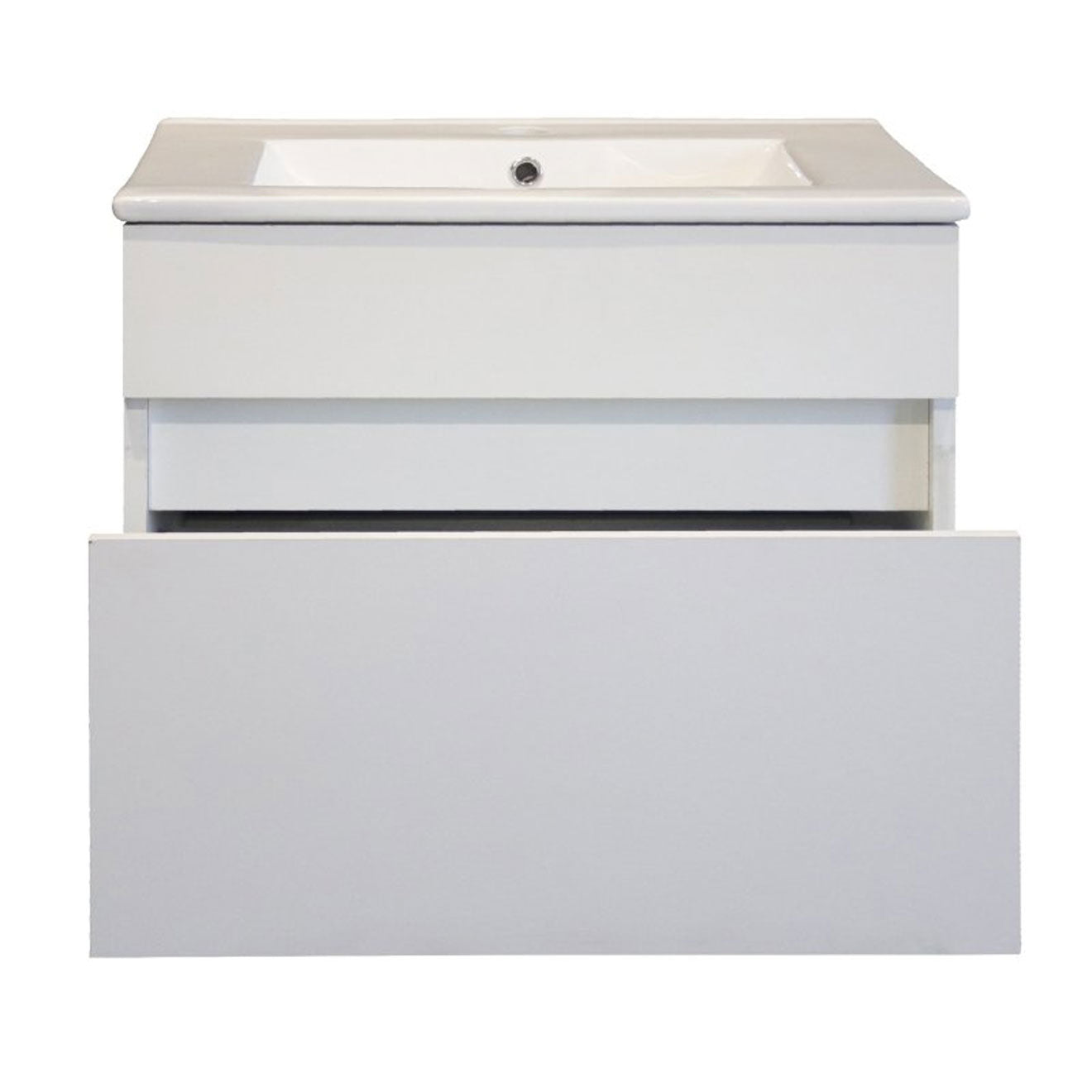 Stylo Floating Bathroom Vanity Cabinet with white ceramic basin | White