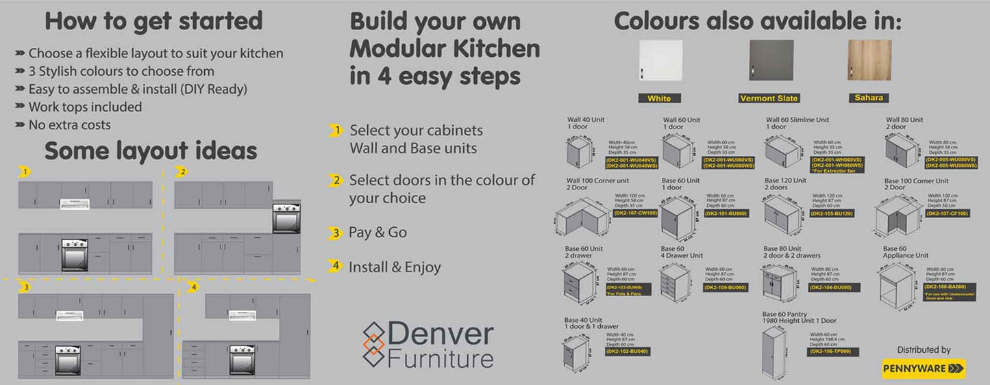 Denver Modular  Base 600 Appliance White