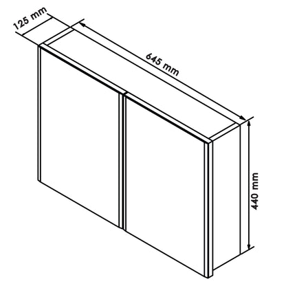 Denver Dakota 2 Door Mirror Cabinet | Cascade