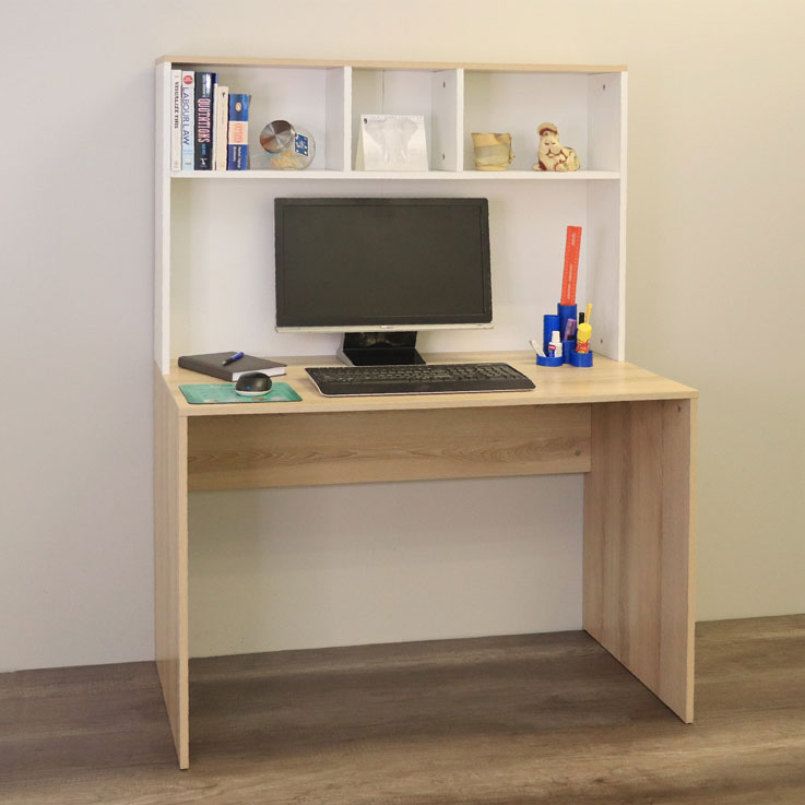 Denver Office Furniture | Rectangular Desk with Storage Shelves