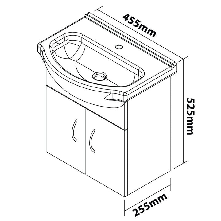 Small Compact Bathroom Vanity Cabinet | Spacesaver | Denver Furniture